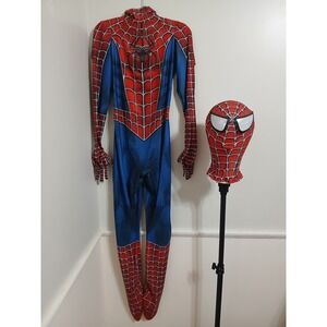 Spider-Man Cosplay Costume Mens Medium Superhero Bodysuit Jumpsuit with Mask
